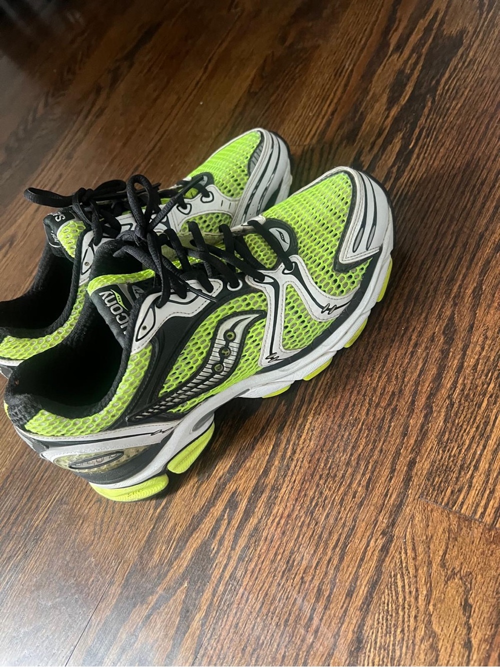 Saucony Men's Athletic Running Shoes - Neon Green, Black, White